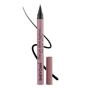 Shryoan Pro-Jet Sleek Black Eyeliner | Intense Black Finish |Quick Dry Formula |24-Hour Smudge-Proof Wear | Ideal for Professional and Everyday Use| 1.25g